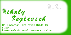 mihaly keglevich business card